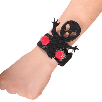 Halloween Pop Ring Bracelet Ghost Festival Gift Party Decorations(Black Kid)-garmade.com