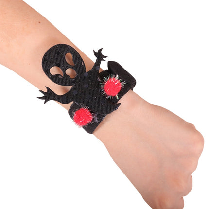 Halloween Pop Ring Bracelet Ghost Festival Gift Party Decorations(Black Kid)-garmade.com