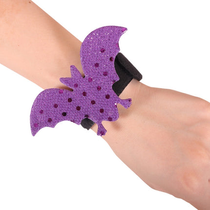 Halloween Pop Ring Bracelet Ghost Festival Gift Party Decorations(Purple Bat)-garmade.com