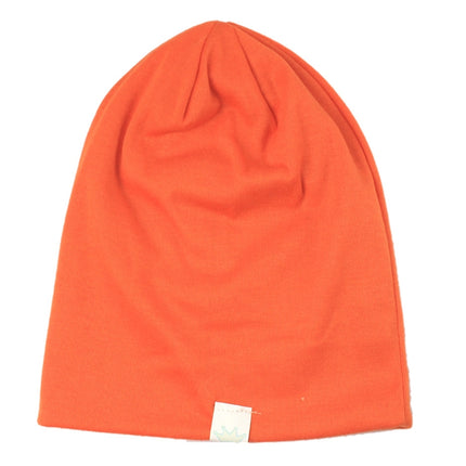 2 PCS Cute Solid Knitted Cotton Hat Beanies Autumn Winter Warm Earmuff Colorful Crown Caps For Newborn Baby Children(Orange)-garmade.com