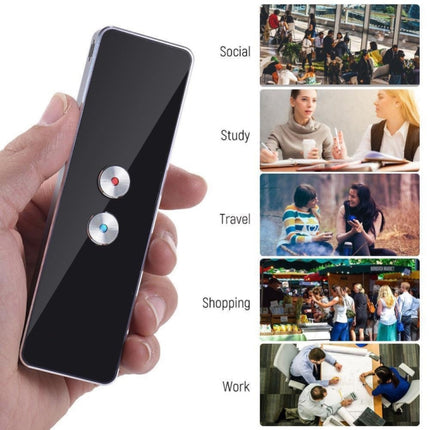 Portable Smart Voice Translator Upgrade Version for Learning Travel Business Meeting 3 in 1 voice Text Photo Language Translator(Black)-garmade.com