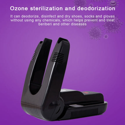 Intelligent Electric Shoes Dryer Sterilization Anion Ozone Sanitiser Telescopic Adjustable Deodorization Drying Machine, CN Plug(Black)-garmade.com