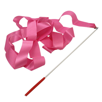 5 PCS 4 m Artistic Color Gymnastics Ribbon Dance Props Children Toys(Pink)-garmade.com