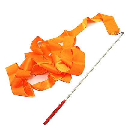 5 PCS 4 m Artistic Color Gymnastics Ribbon Dance Props Children Toys(Orange)-garmade.com