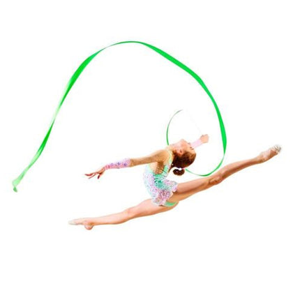 5 PCS 4 m Artistic Color Gymnastics Ribbon Dance Props Children Toys(Yellow)-garmade.com