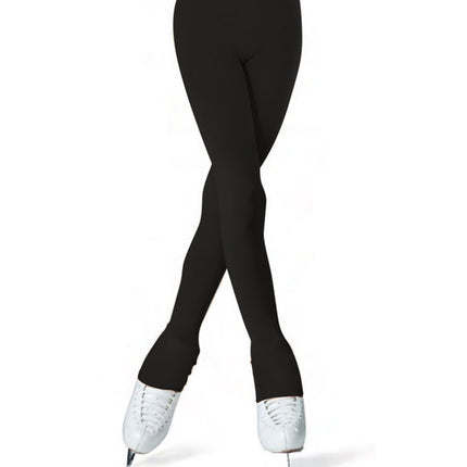 Ice Skating Skateboarding Figure Skating Pants Thermal Long Pantyhose Ice Skate with Shoes Cover(black thick half cover)-garmade.com