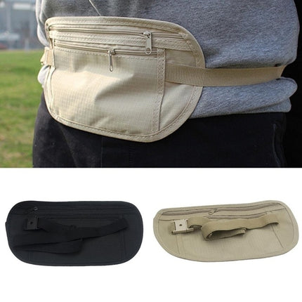 5 PCS Multifunctional Outdoor Waist Belt Bag Travel Anti-theft Invisible Phone (Khaki)-garmade.com