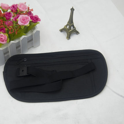 5 PCS Multifunctional Outdoor Waist Belt Bag Travel Anti-theft Invisible Phone (Black)-garmade.com