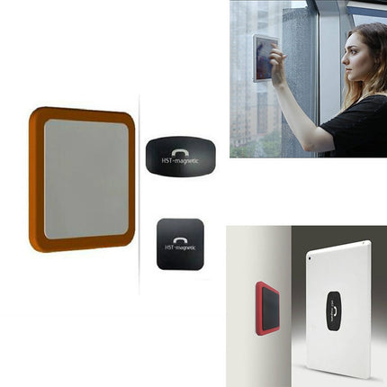 Wall-mounted iPad Magnetic Adsorption Universal Sticker Mobile Phone Wall Bracket(Orange A)-garmade.com