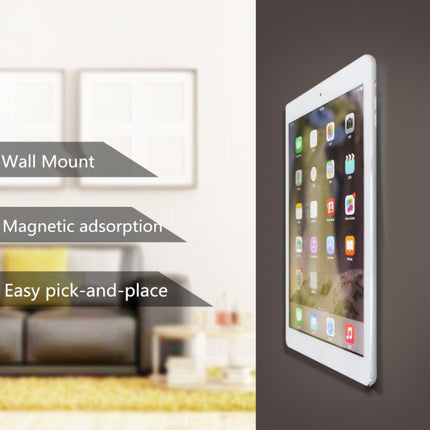 Wall-mounted iPad Magnetic Adsorption Universal Sticker Mobile Phone Wall Bracket(Orange A)-garmade.com