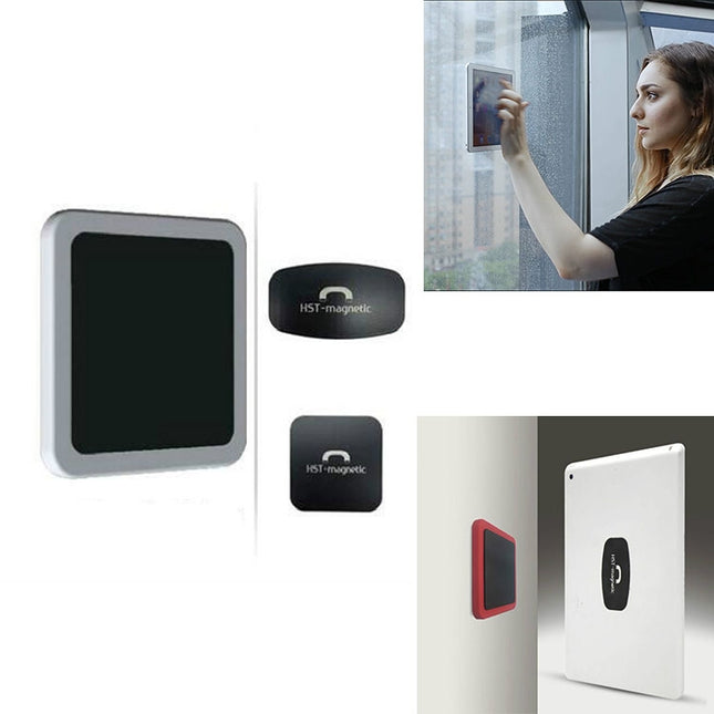 Wall-mounted iPad Magnetic Adsorption Universal Sticker Mobile Phone Wall Bracket(White B)-garmade.com