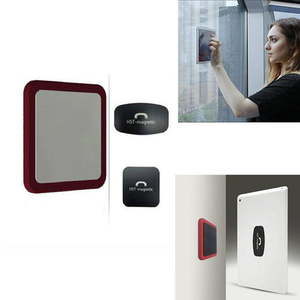 Wall-mounted iPad Magnetic Adsorption Universal Sticker Mobile Phone Wall Bracket(Red A)-garmade.com