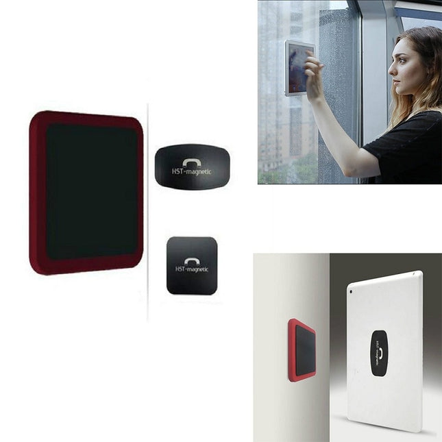 Wall-mounted iPad Magnetic Adsorption Universal Sticker Mobile Phone Wall Bracket(Red B)-garmade.com