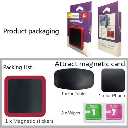 Wall-mounted iPad Magnetic Adsorption Universal Sticker Mobile Phone Wall Bracket(Red B)-garmade.com