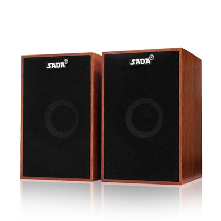 SADA USB Mini Wooden Super Bass Wired Speakers for Laptop / Desktop / Smart Phone, with 3.5mm AUX-garmade.com
