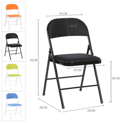 Portable Folding Metal Conference Chair Office Computer Chair Leisure Home Outdoor Chair(Grey)-garmade.com