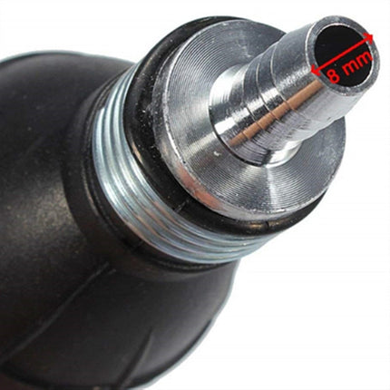 Universal Car Boat Motor Motorcycle Gasoline Pump Spherical Rubber Manual Fuel Pump, Size:6mm(Black)-garmade.com