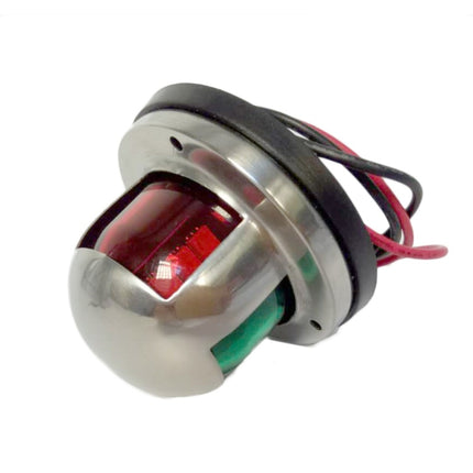 4W 12V IP65 Waterproof Stainless Steel Two-color Marine Signal Light Red and Green LED Lights-garmade.com