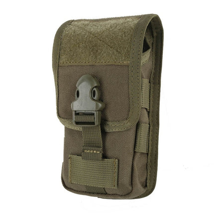 2 PCS Multifunctional Molle System Waist Bag Outdoor Running Pockets for Mobile Phone under 5.5 inch(Army Green)-garmade.com