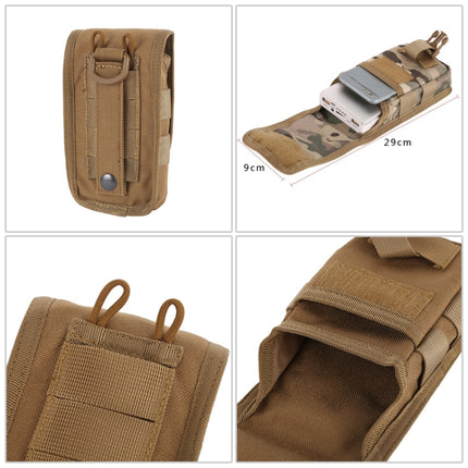 2 PCS Multifunctional Molle System Waist Bag Outdoor Running Pockets for Mobile Phone under 5.5 inch(Black)-garmade.com