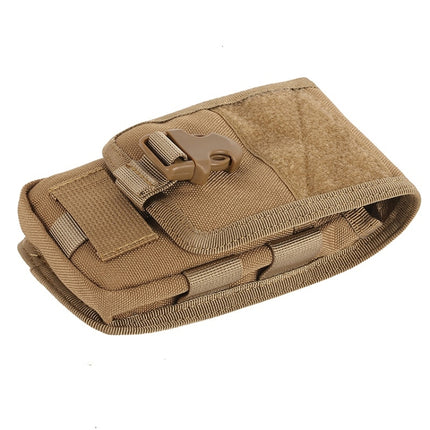 2 PCS Multifunctional Molle System Waist Bag Outdoor Running Pockets for Mobile Phone under 5.5 inch(Mud)-garmade.com