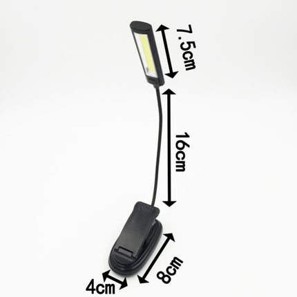 Portable Dual Flexible Arms COB LED Clip Camping Light Reading Desk Laptop Music Stand Lamp Two head-garmade.com