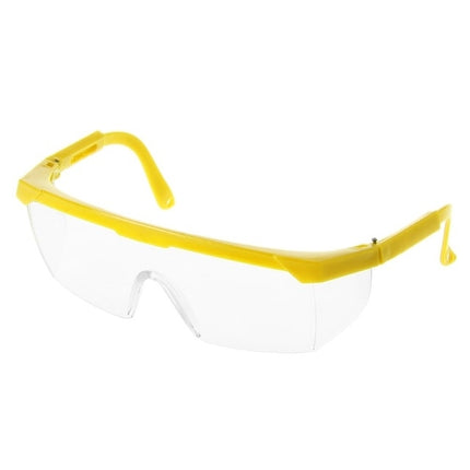 10 PCS Outdoor Safety Glasses Spectacles Eye Protection Goggles Dental Work Eyewear(Yellow Frame White Lens)-garmade.com