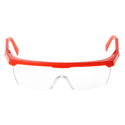 10 PCS Outdoor Safety Glasses Spectacles Eye Protection Goggles Dental Work Eyewear(Red Frame White Lens)-garmade.com