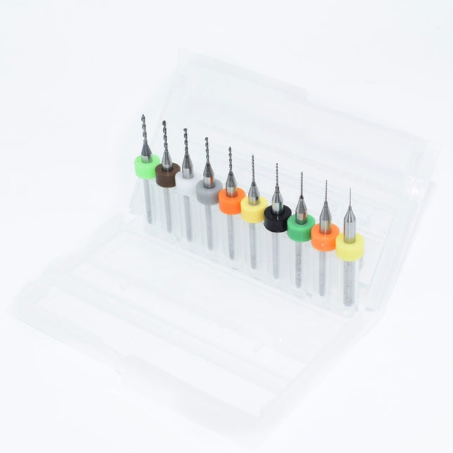 10pcs 0.3mm to 1.2mm PCB mini drill Bit tungsten steel carbide for print circuit board cnc drill Bits Machine-garmade.com