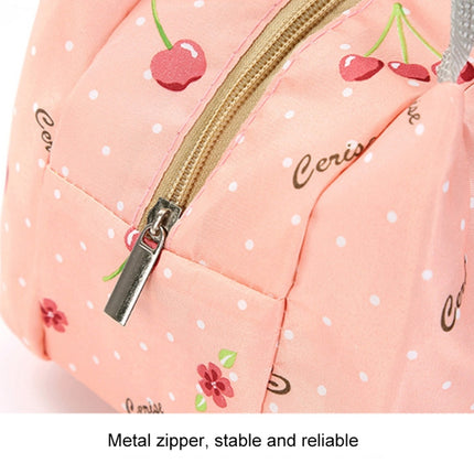 Striped Dot Portable Thermal Insulated Cold Keep Food Safe Warm Lunch Bag(Green Dot)-garmade.com