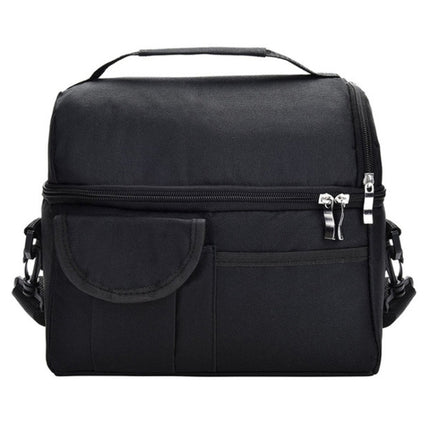 Lunch Bag Reusable Insulated Bag Multifunctional Waterproof Insulated Lunch Box(Black)-garmade.com