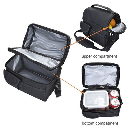 Lunch Bag Reusable Insulated Bag Multifunctional Waterproof Insulated Lunch Box(Black)-garmade.com