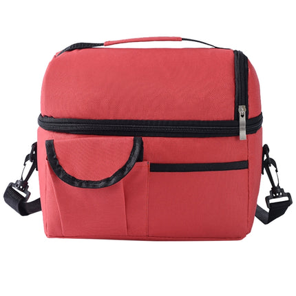 Lunch Bag Reusable Insulated Bag Multifunctional Waterproof Insulated Lunch Box(Red)-garmade.com