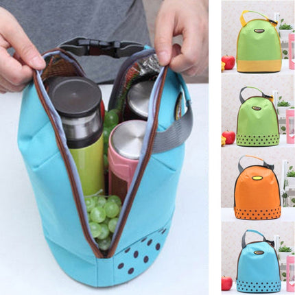 Portable Cooler Tote Insulated Canvas Lunch Bag Thermal Food Picnic Bento Lunch Bags(Green)-garmade.com