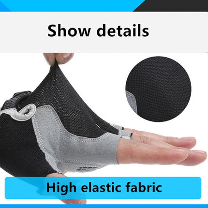 Summer Men Women Fitness Gloves Gym Weight Lifting Cycling Yoga Training Thin Breathable Antiskid Half Finger Gloves, Size:XL(Gray)-garmade.com