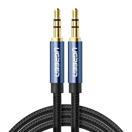 Ugreen AV112 Audio Cable 3.5mm Speaker Line Aux Cable, Length:0.5m(Blue)-garmade.com