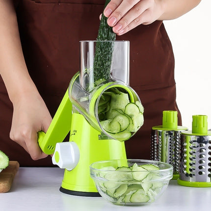 Multifunctional Manual Fruit Vegetable Slicer Cutter Carrot Potato Cutting Machine Stainless steel Blade Salad Chopper, Random Color Delivery-garmade.com