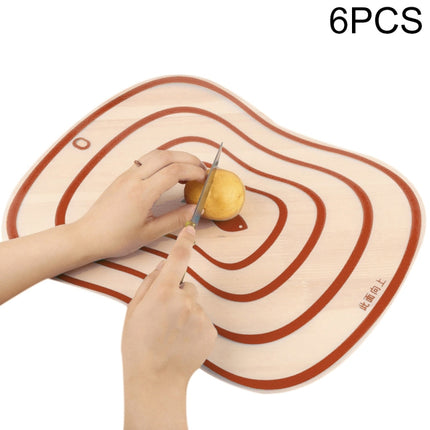 6 PCS Kitchen Chopping Blocks Flexible Transparent PP Cutting Boards S(20x14.8cm)(Orange)-garmade.com
