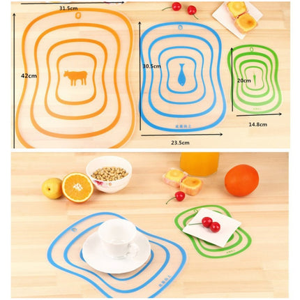 6 PCS Kitchen Chopping Blocks Flexible Transparent PP Cutting Boards S(20x14.8cm)(Orange)-garmade.com