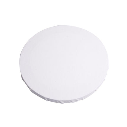 2 PCS White Panel Round Canvas Board Wooden Painting Frame, Size: 40cm-garmade.com