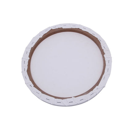 2 PCS White Panel Round Canvas Board Wooden Painting Frame, Size: 40cm-garmade.com