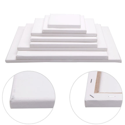 5 PCS Oil Acrylic Paint White Blank Square Artist Canvas Wooden Board Frame, 15x15cm-garmade.com