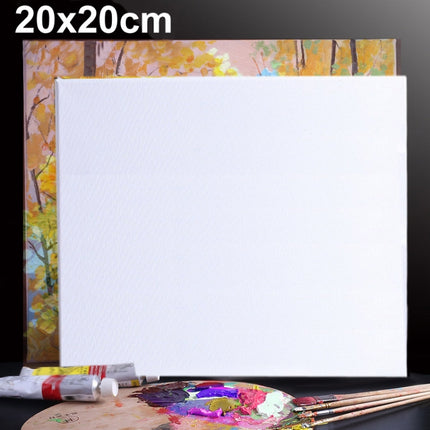 5 PCS Oil Acrylic Paint White Blank Square Artist Canvas Wooden Board Frame, 20x20cm-garmade.com