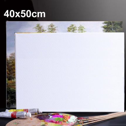 5 PCS Oil Acrylic Paint White Blank Square Artist Canvas Wooden Board Frame, 40x50cm-garmade.com