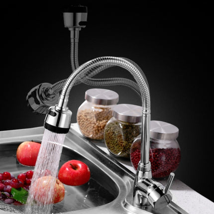 Kitchen Faucet Anti-splash Head Wash Basin Sink Universal Rotatable Faucet Full Copper Joint, Style:Hot & Cold Water-garmade.com
