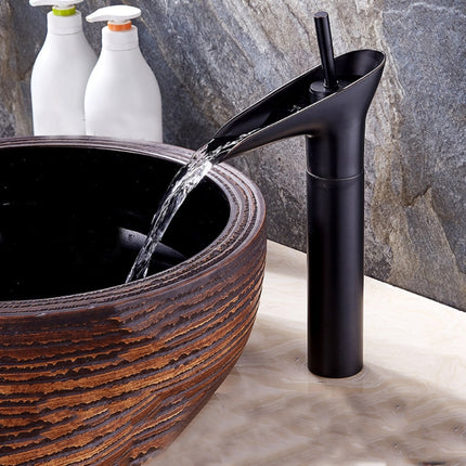 Bathroom Faucet Washbasin Waterfall Hot & Cold Faucet, Specification:99529 Black-garmade.com