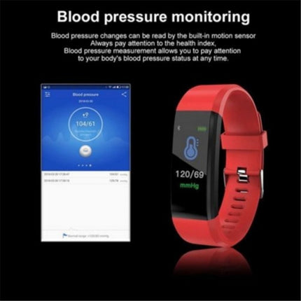 ID115 0.96 inch OLED Screen Smart Watch Wristband Pedometer Sport Fitness Tracker Bracelet(Red)-garmade.com