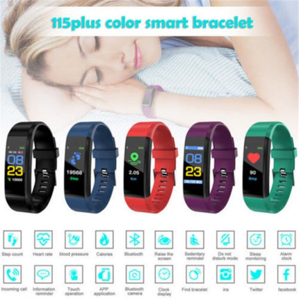 ID115 0.96 inch OLED Screen Smart Watch Wristband Pedometer Sport Fitness Tracker Bracelet(Purple)-garmade.com