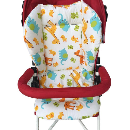 Baby Stroller Support Warm Cotton Cushion Harness High Chair Baby Car Seat Pad Pushchair Mattress Padding(Giraffe)-garmade.com