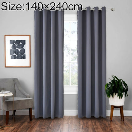 High-precision Curtain Shade Cloth Insulation Solid Curtain, Size: 140×240(Dark Grey)-garmade.com
